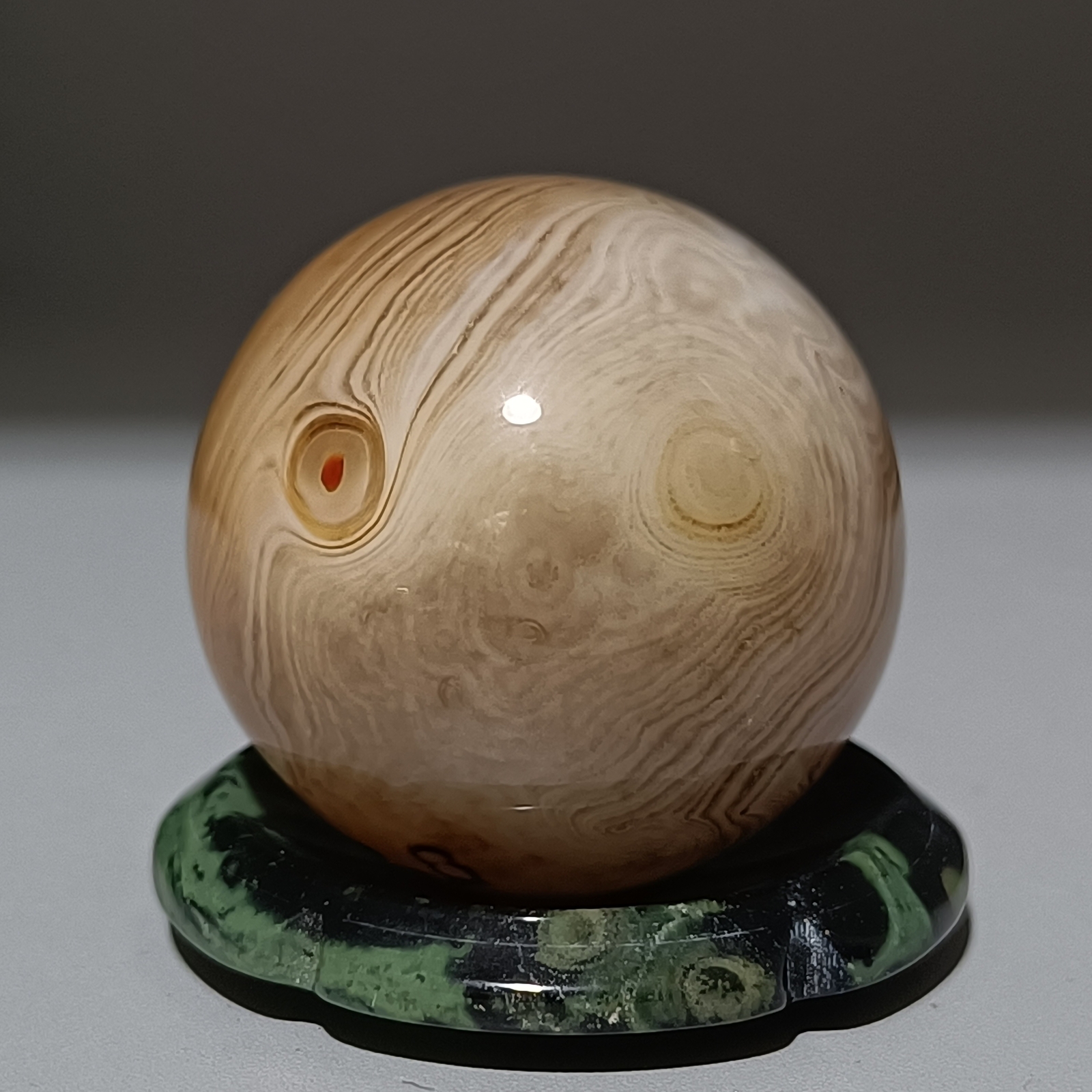 32MM Natural agate Quartz Sphere Healing Crystals Ball reiki gift+stand