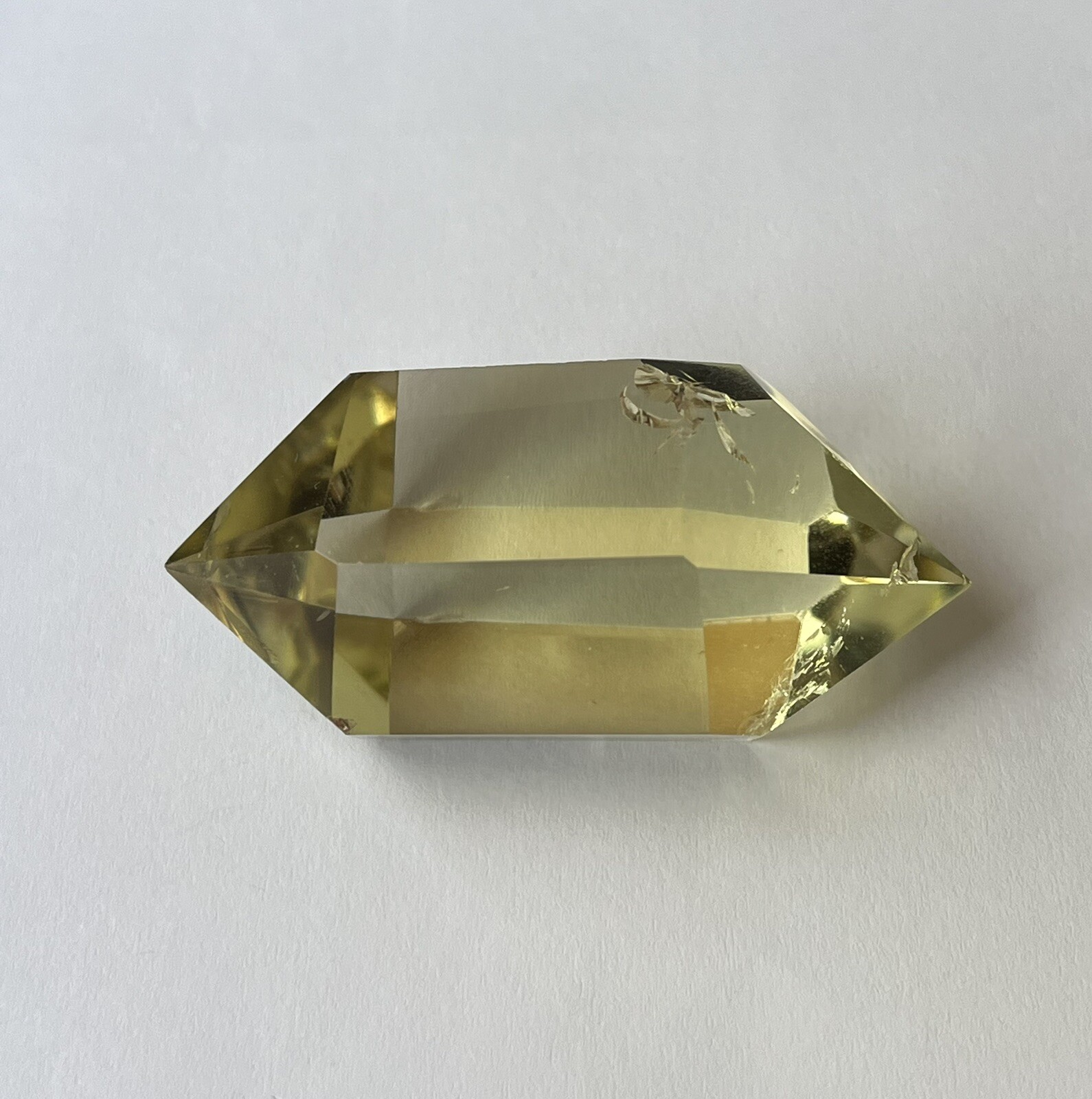 Double Terminated Lemon Citrine Quartz Crystal