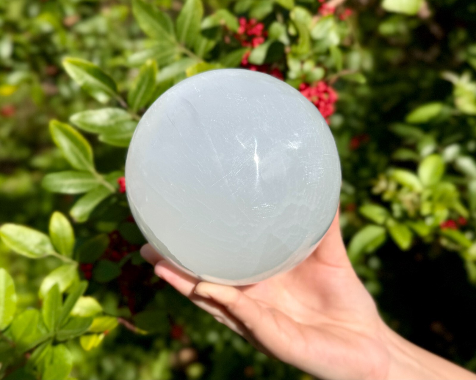 JUMBO 5″ Selenite Crystal Spheres (Crystal Ball, Selenite Ball, Selenite Sphere)