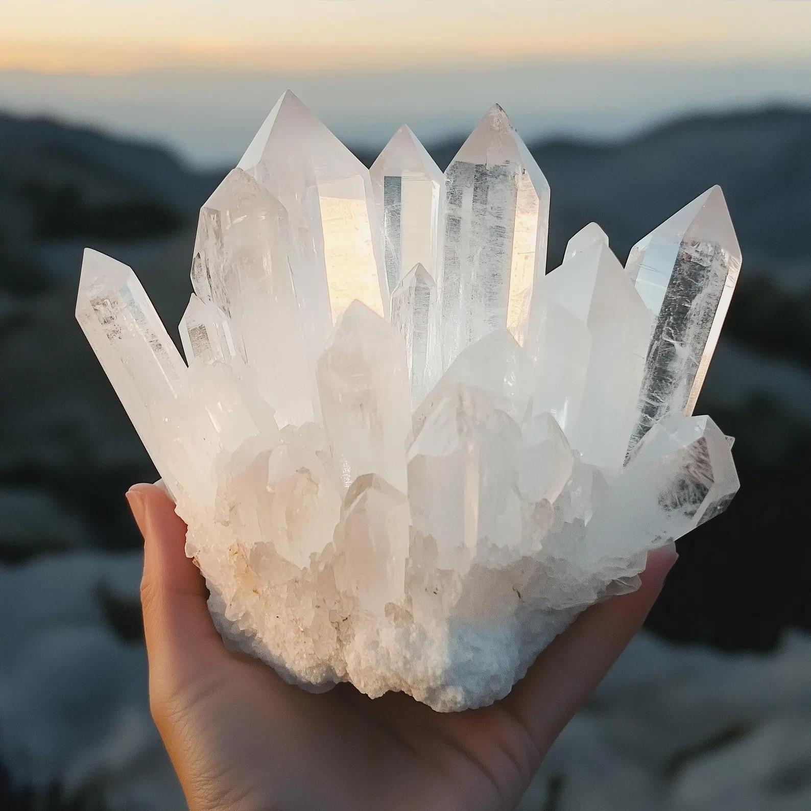 350G Natural Raw Clear Quartz Geode Cluster White Crystal Home Decor Reiki Gifts