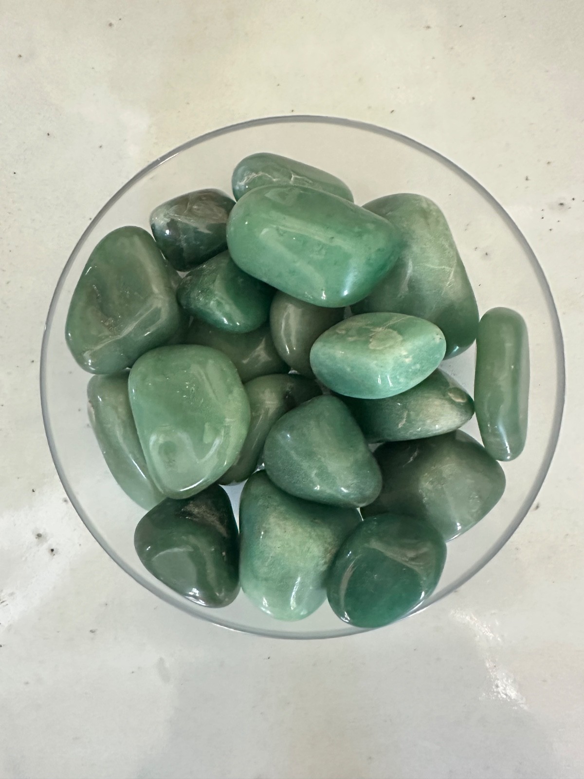 1/2 lb Green Aventurine Tumbled Stones – Bulk Polished Green Crystals Lot (8 oz)
