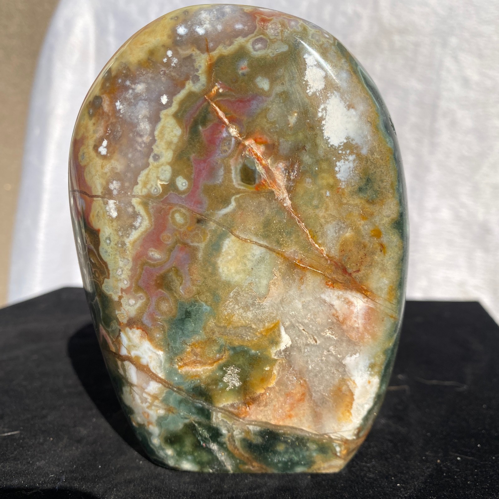 840g Natural polychrome Ocean Jasper Specimen Quartz Crystal Reiki Healing