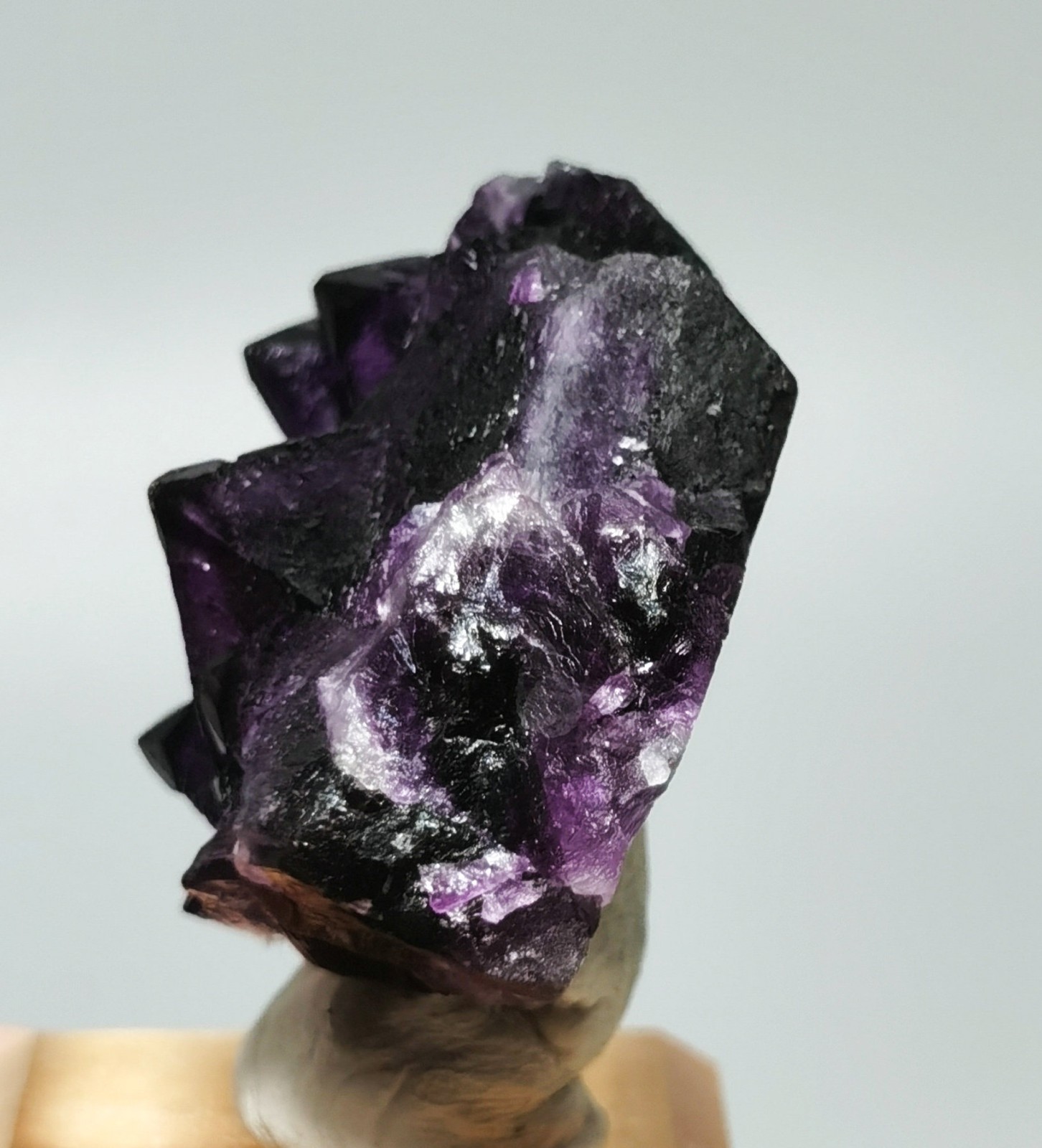 Rare Natural Purple Octagonal Fluorite Mineral Specimen China