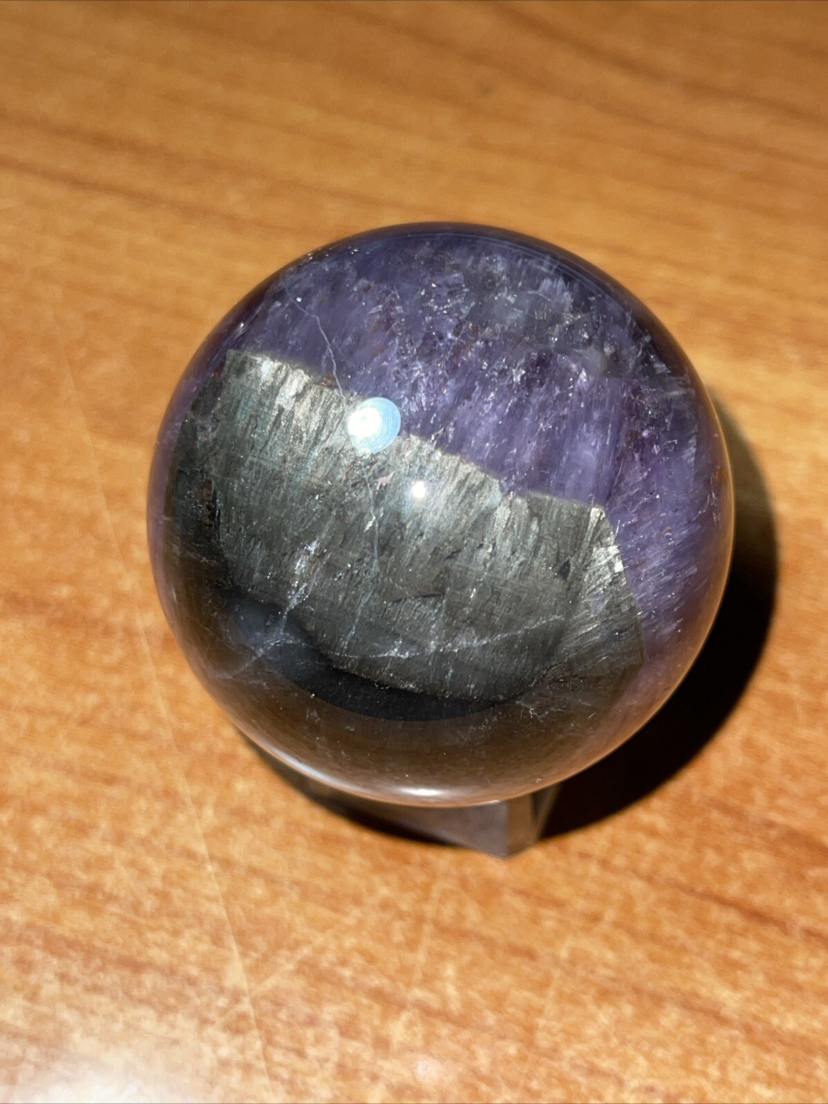 Auralite 23 Crystal Sphere Ball Orb With Excellent Flash 46.9mm 143g