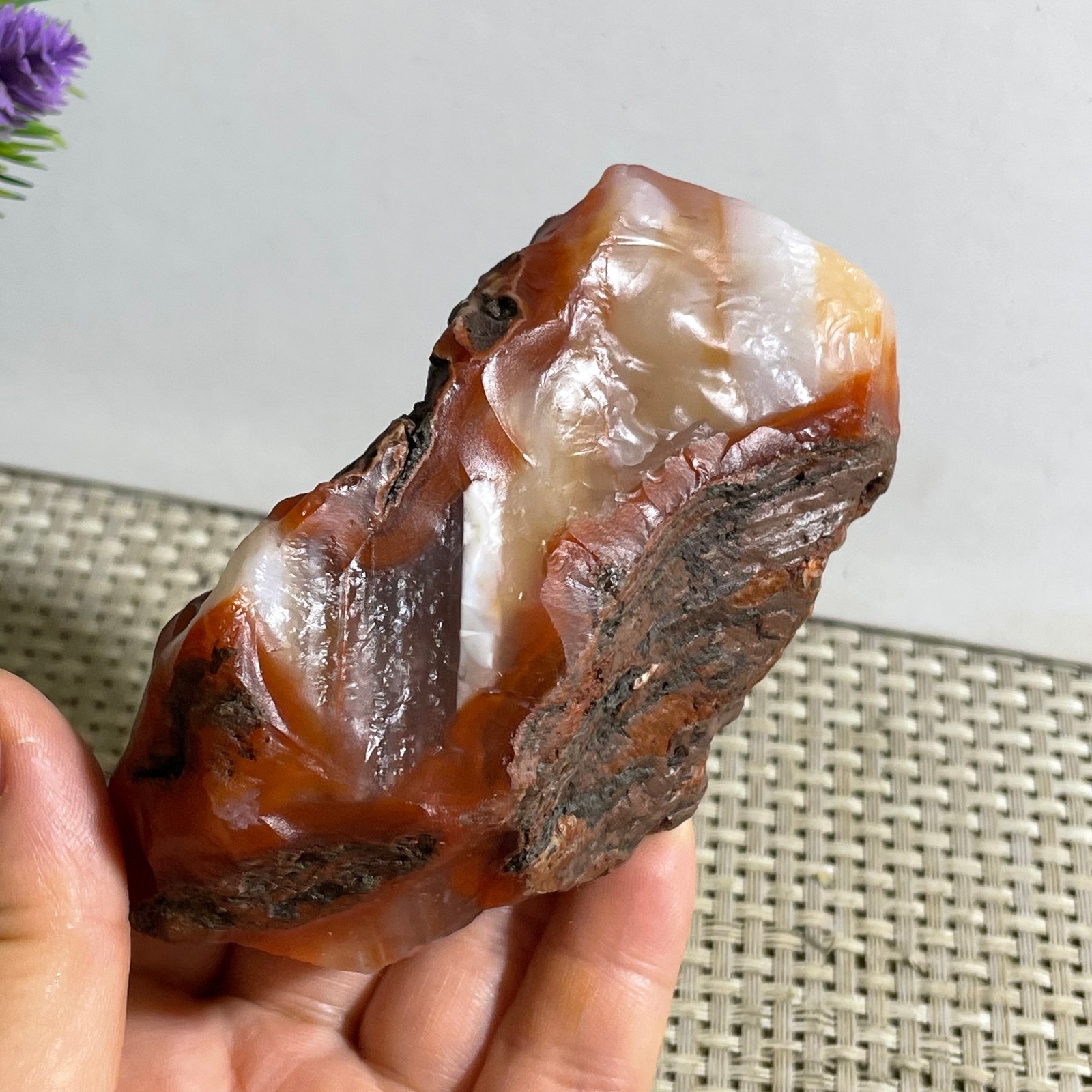 298g Raw Carnelian Stone Rough Red Agate Gemstone Mineral Specimen