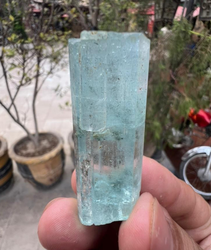 24GM | Gemmy Sky Blue Aquamarine Crystal Terminated Specimen | Skardu Pakistan