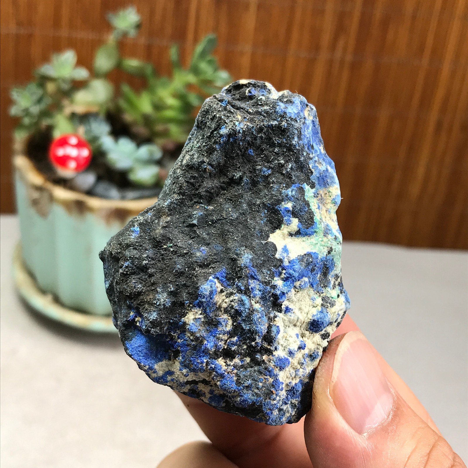 82g Natural Azurite/Malachite gemstone Rough original Crystal Specimen A5955