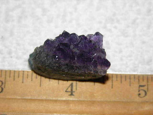 Amethyst crystal cluster grape jelly saturation smaller jewelry-sized 1″ K94