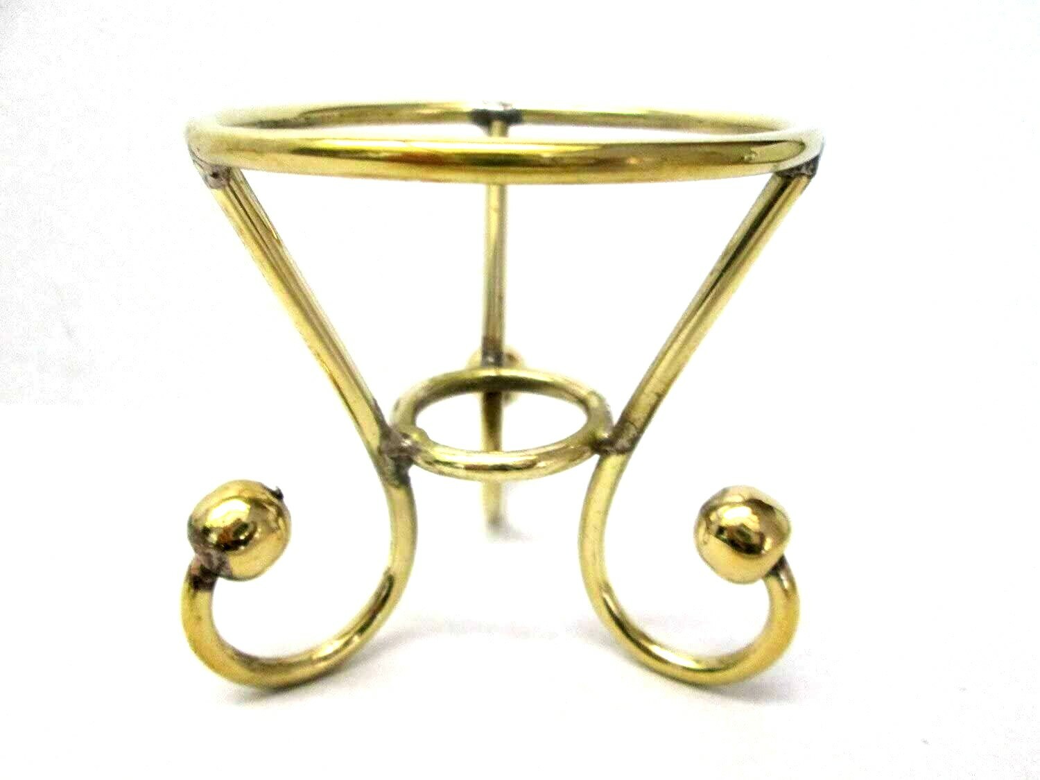 Solid Brass Crystal Ball Stand Sphere Gemstone Holder, Display, 3″ Dia.