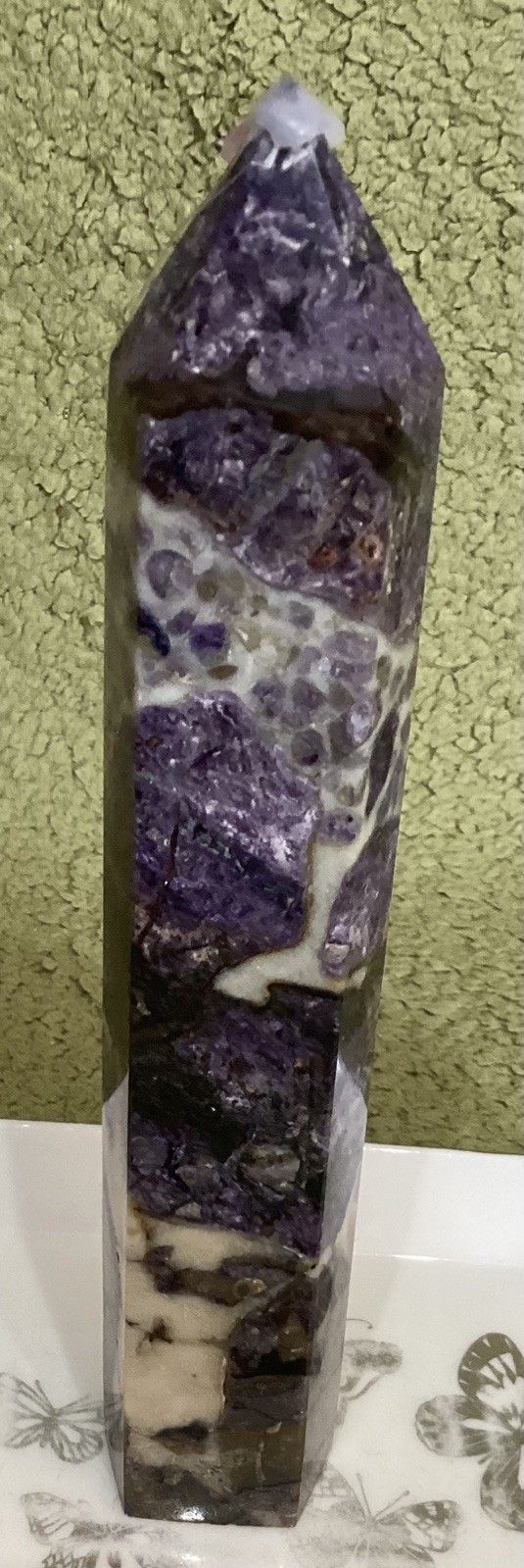 Crystal Fluorite in Root Large Tower