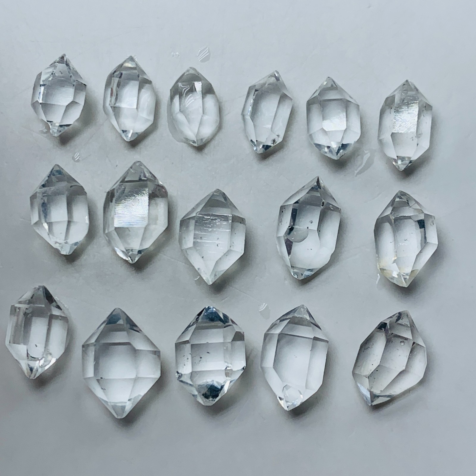 16PC small rare Herkimer diamond, quartz crystal, gemstone gift 20ct 8-10MM