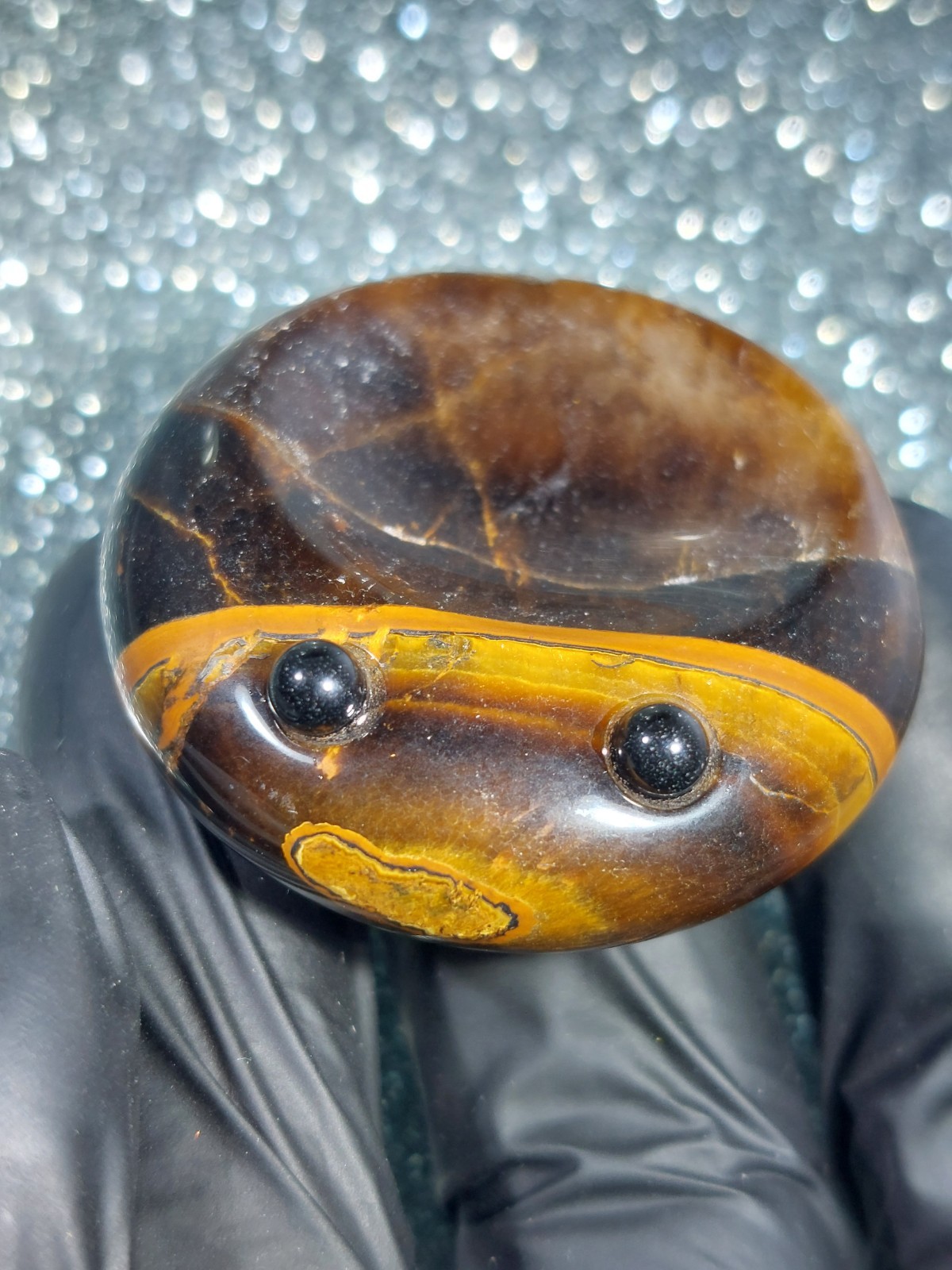 Tiger Eye Pet Worry Stone 28.4g- Grounding Anxiety Relief – Healing Energy