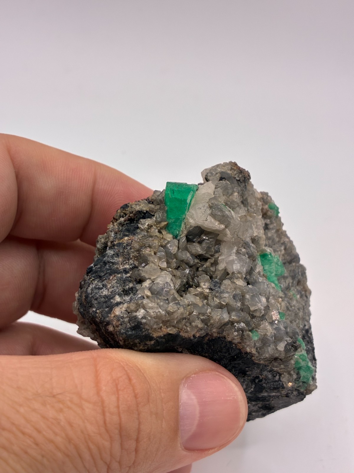 Rough Crystal Colombian Emerald Raw Matrix Collector Piece, Natural Not treament