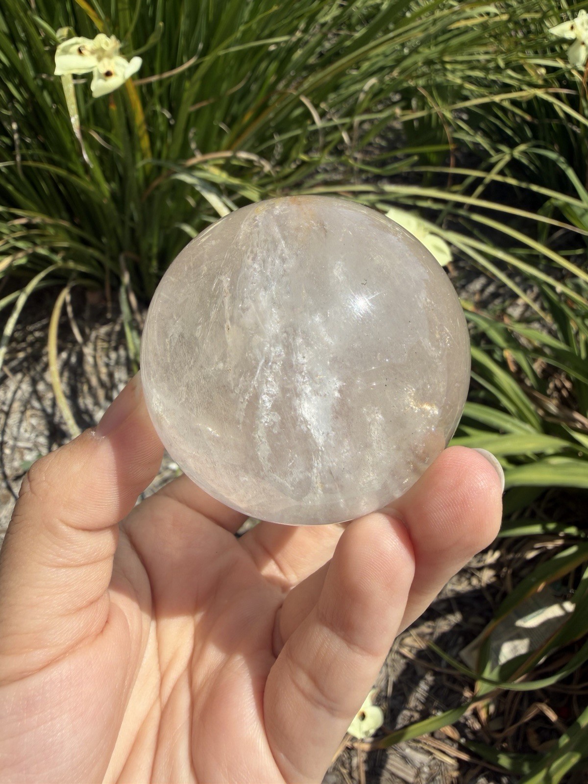 Natural Clear Quartz Crystal Sphere White Healing Stone Ball,A352