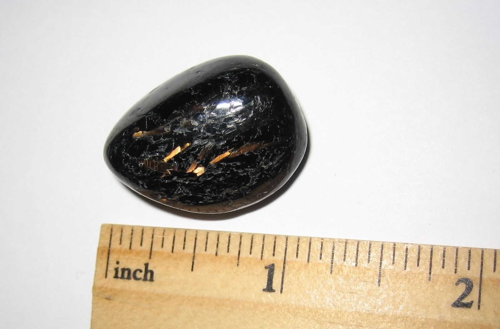 1.1″ RARE TUMBLED POLISHED AUTHENTIC NUUMMITE STONE FROM GREENLAND 12.6grams *10