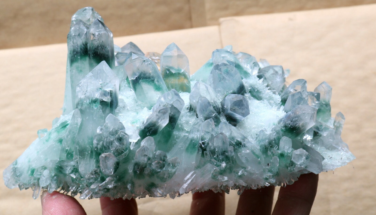 1025.9g New discovery green ghost Yellow crystal clusters of mineral samples