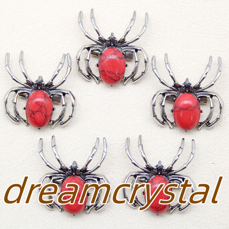 50pcs Mix Natural Quartz Crystal Alloy Spider Skull Reiki Random Insect Skull