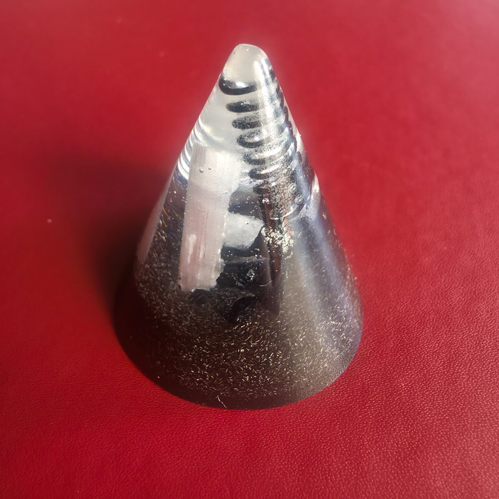 Orgonite Protection Cone Orgone Energy Generator Crystal Blk Tourmaline Selenite