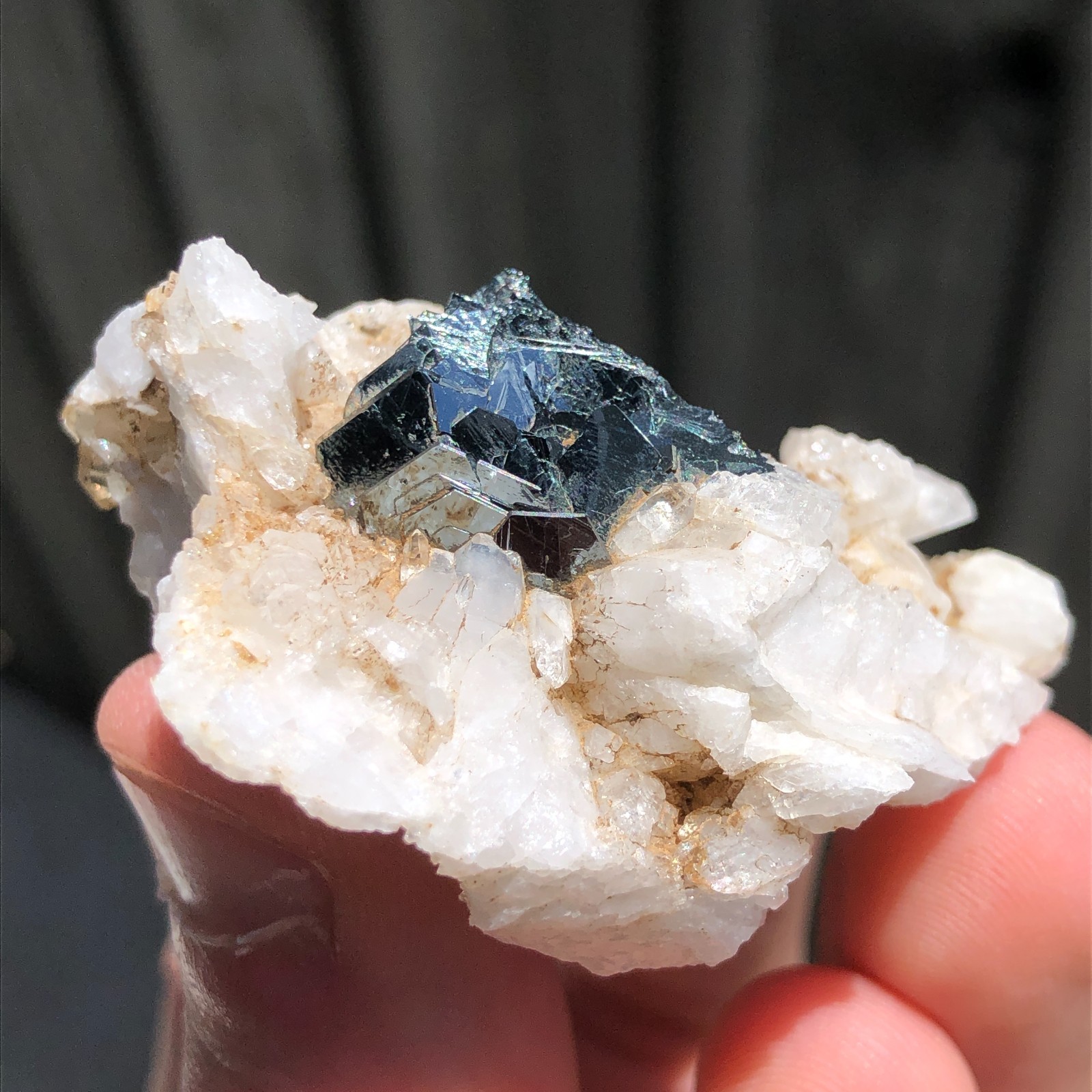 5.1cm Hematite Crystals on Quartz Matrix from Col du Sabot, France