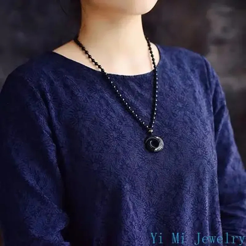 Raw Stone Necklace Crafts Decorative Craft Organic Material Feng.