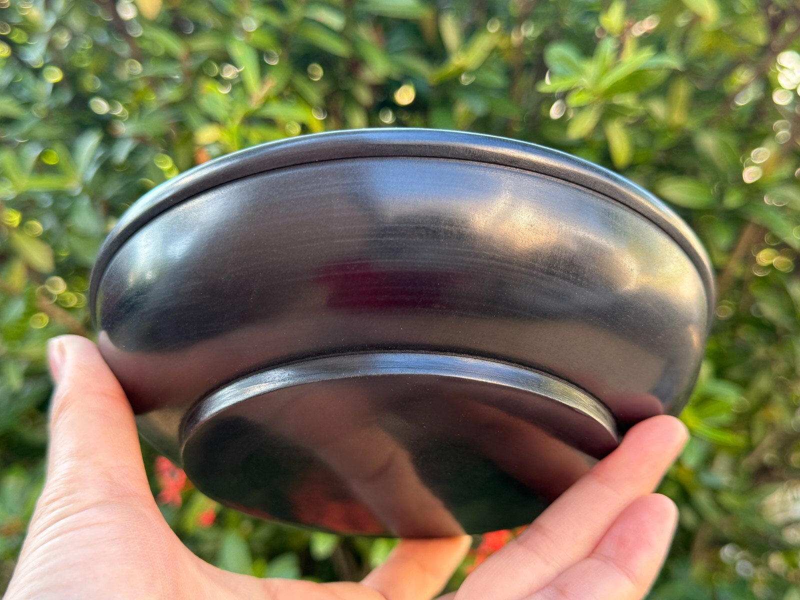 Large Black Soapstone Scrying Bowl – 6″ Smudge Bowl & Incense Burner