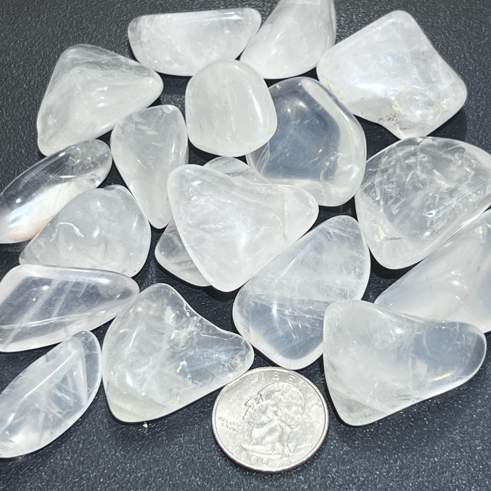 Girasol Moon Quartz Crystal Tumbled (By The Piece Or Pound) Bulk Wholesale