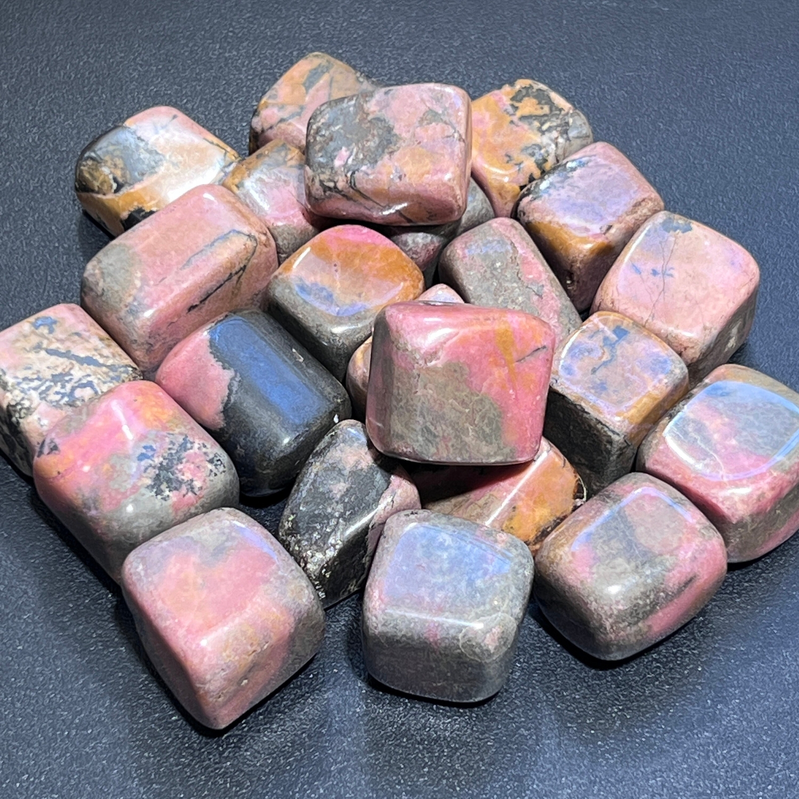 Pink Rhodonite Mixed Quality Tumbled (By The Piece or Pound) Wholesale Supply