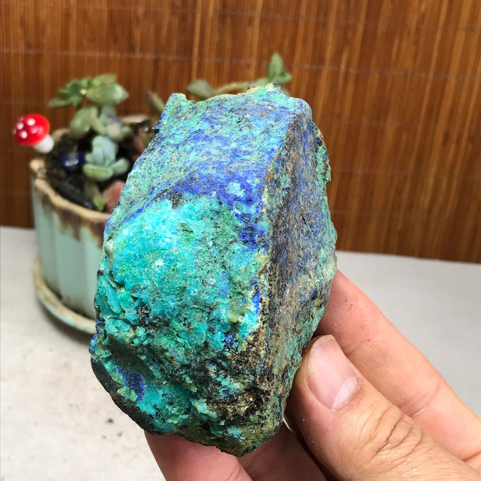 252g Natural Azurite/Malachite gemstone Rough original Crystal Specimen A5061