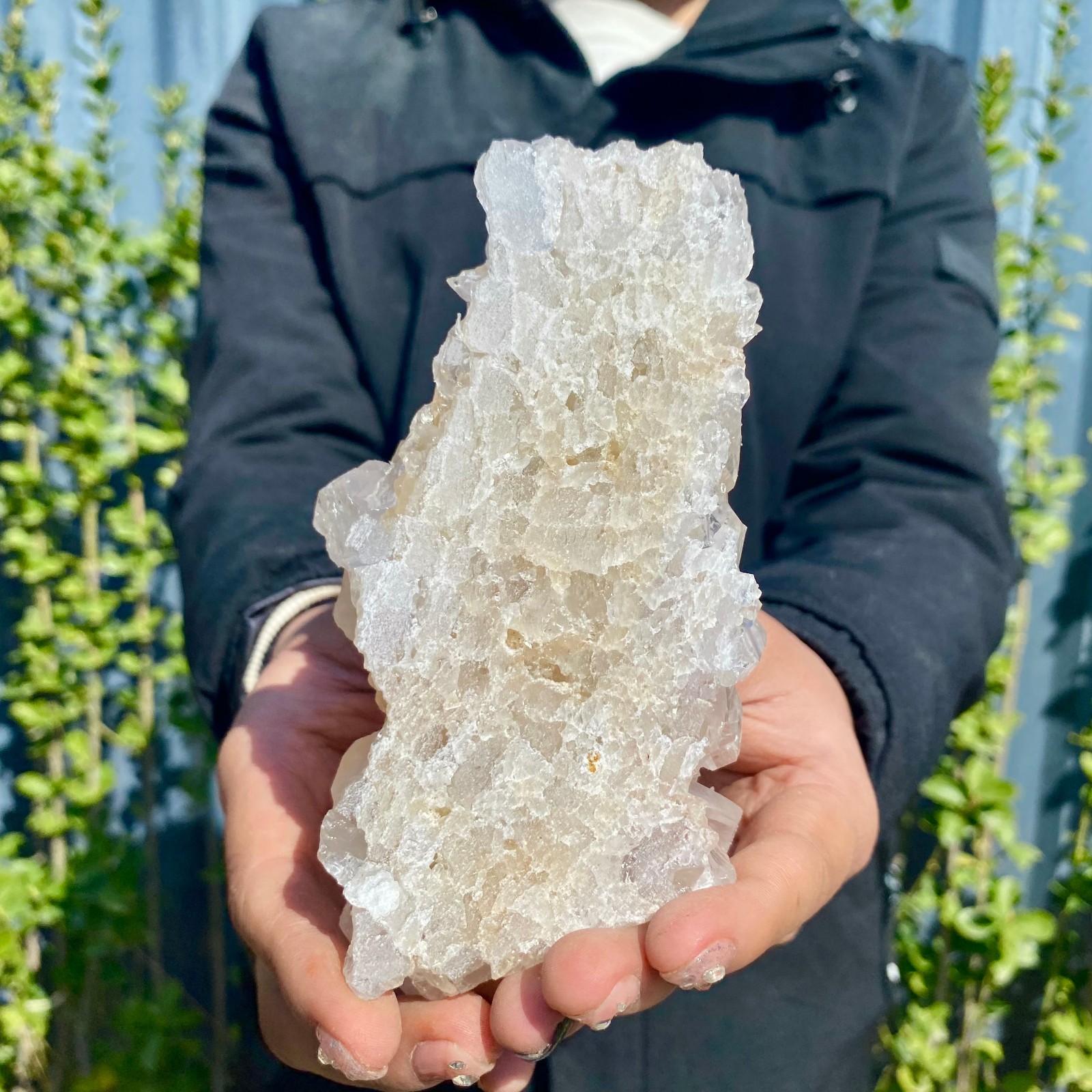 1.21LB Large Natural Clear White Crystal Quartz Cluster Energy Healing Specimen