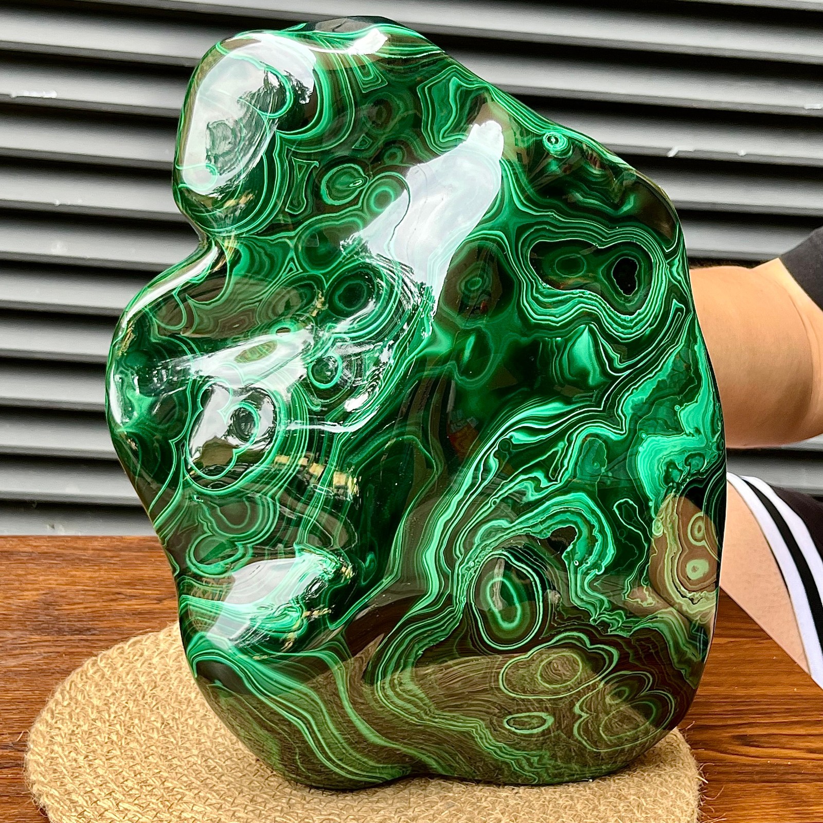 24 lb Malachite Stone Natural Polished Anniversary Gift Display Art