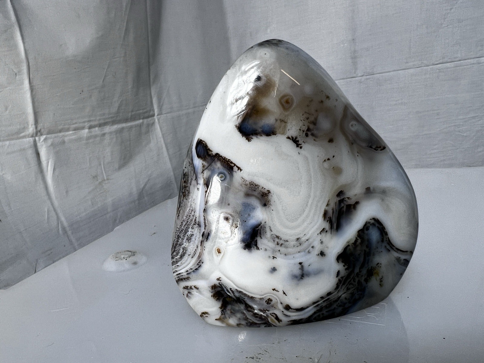 432g Natural Polished Aquatic Plants Agate Crystal Stone Rock Madagascar