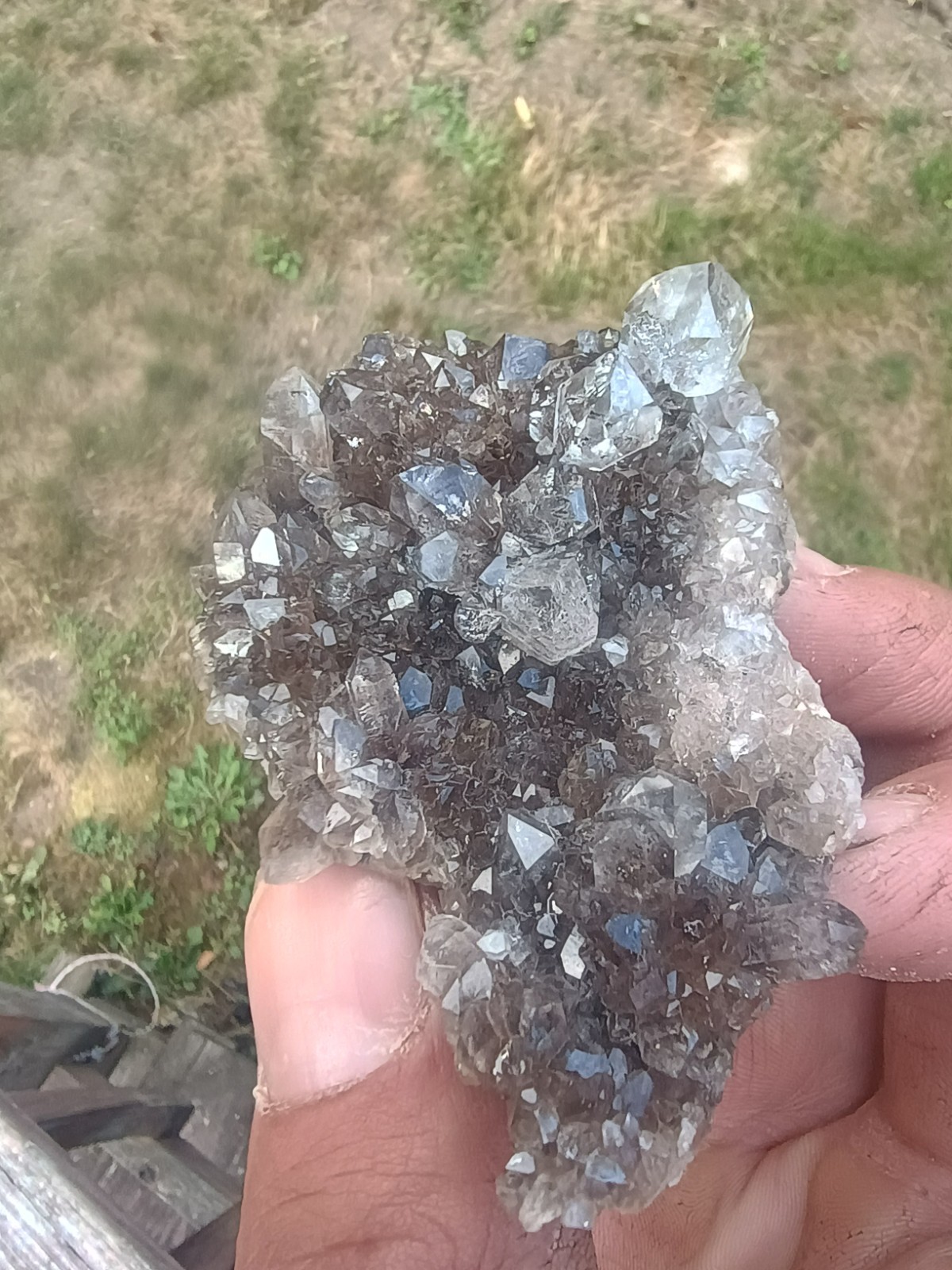 Herkimer 💎Perchers On 🖤 Smokey Druze Plate (Rare Piece) Miner Direct ⚒️