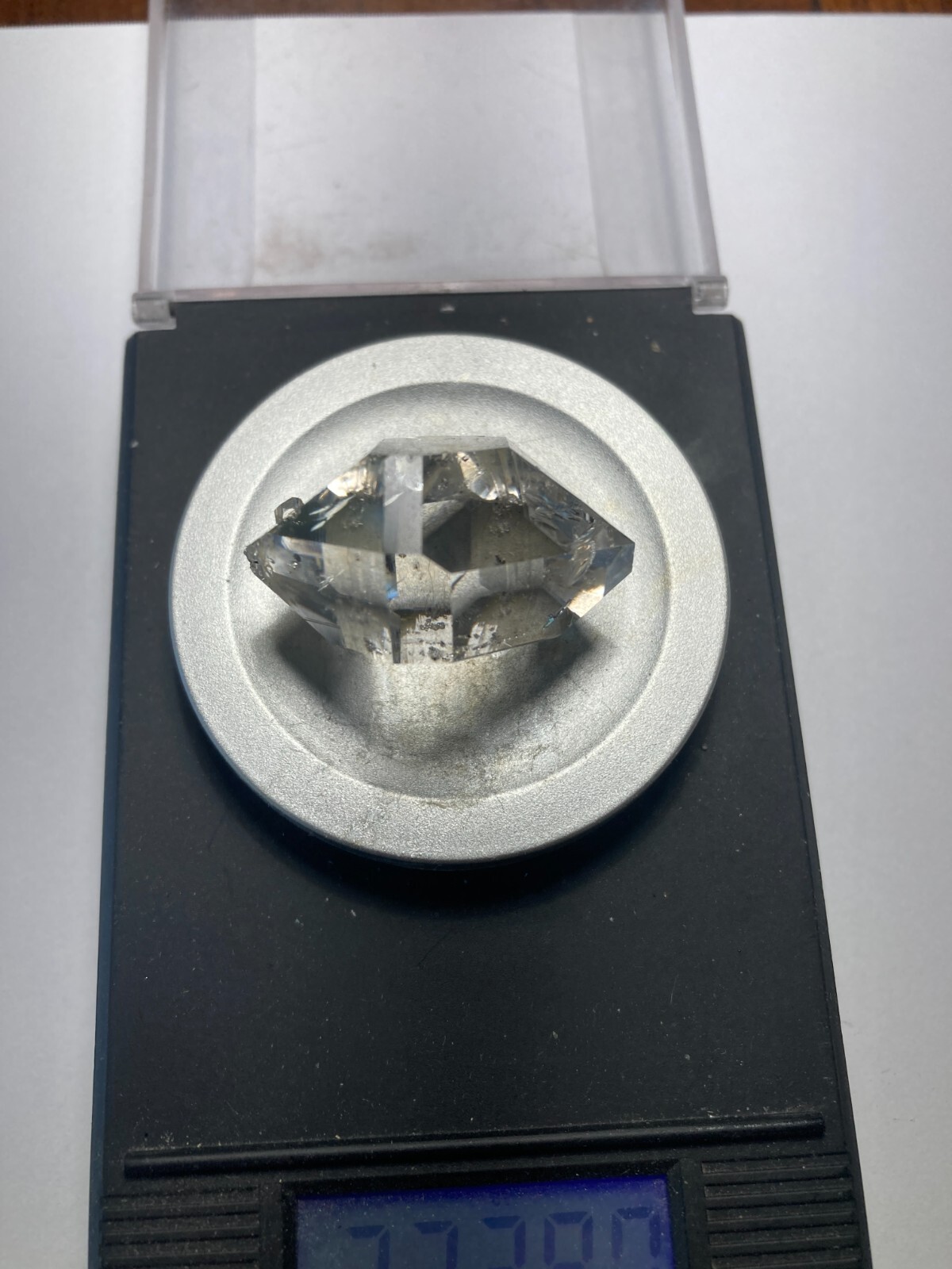 Herkimer NY AA + Diamond NEW TREASURE BOX 32mm x 28mm, 73.39 ct sec B4