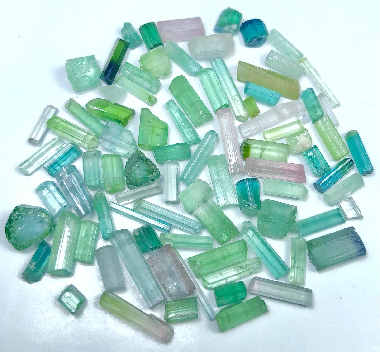 44 crt Blue & Green Color Rough Tourmaline | Mix Color Tourmaline Lot