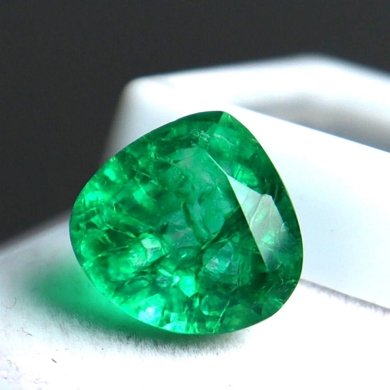 Pear Cut Green COLOMBIAN Emerald CERTIFIED Natural Best Loose Gemstone 9 Ct