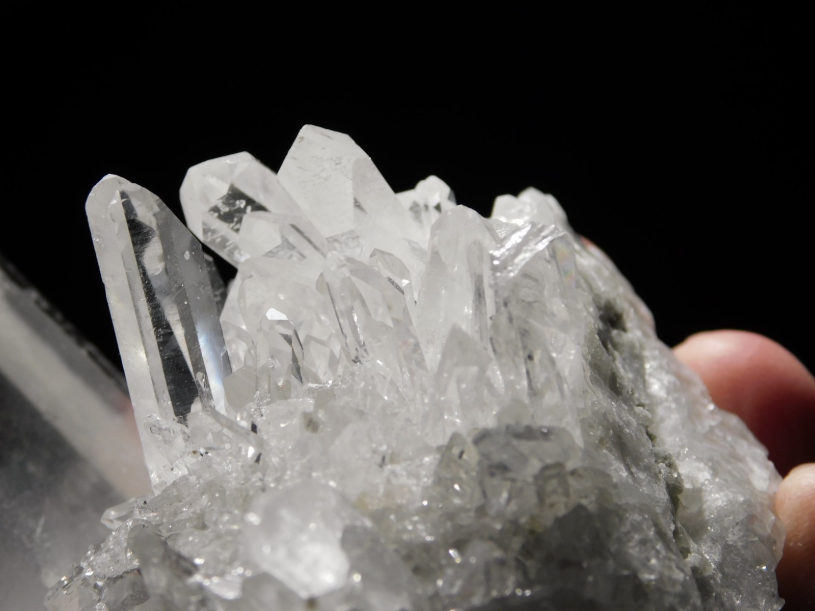Super TRANSLUCENT Points! Big Nice & Natural QUARTZ Crystal Cluster Brazil 431gr
