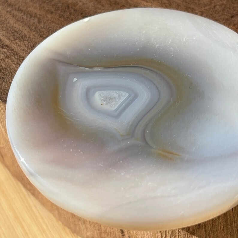 Natural Unique Agate Disk – Gem Slice Crystal Round Cookie flat Stone