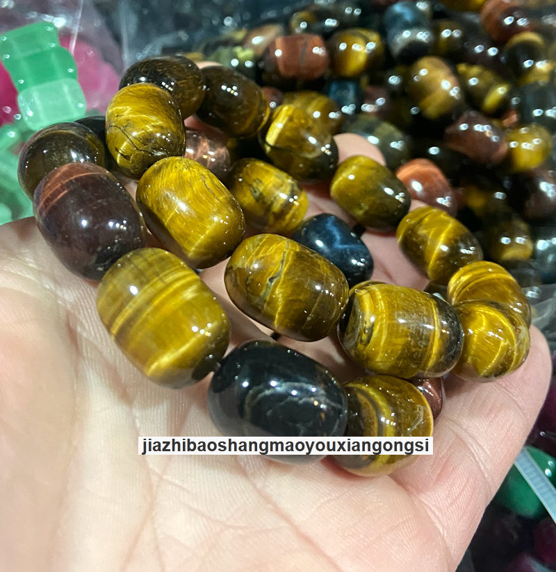 Natural Colorful Rainbow Tiger Eye Stone Crystal Bangle Bracelet Reiki Gems Gift