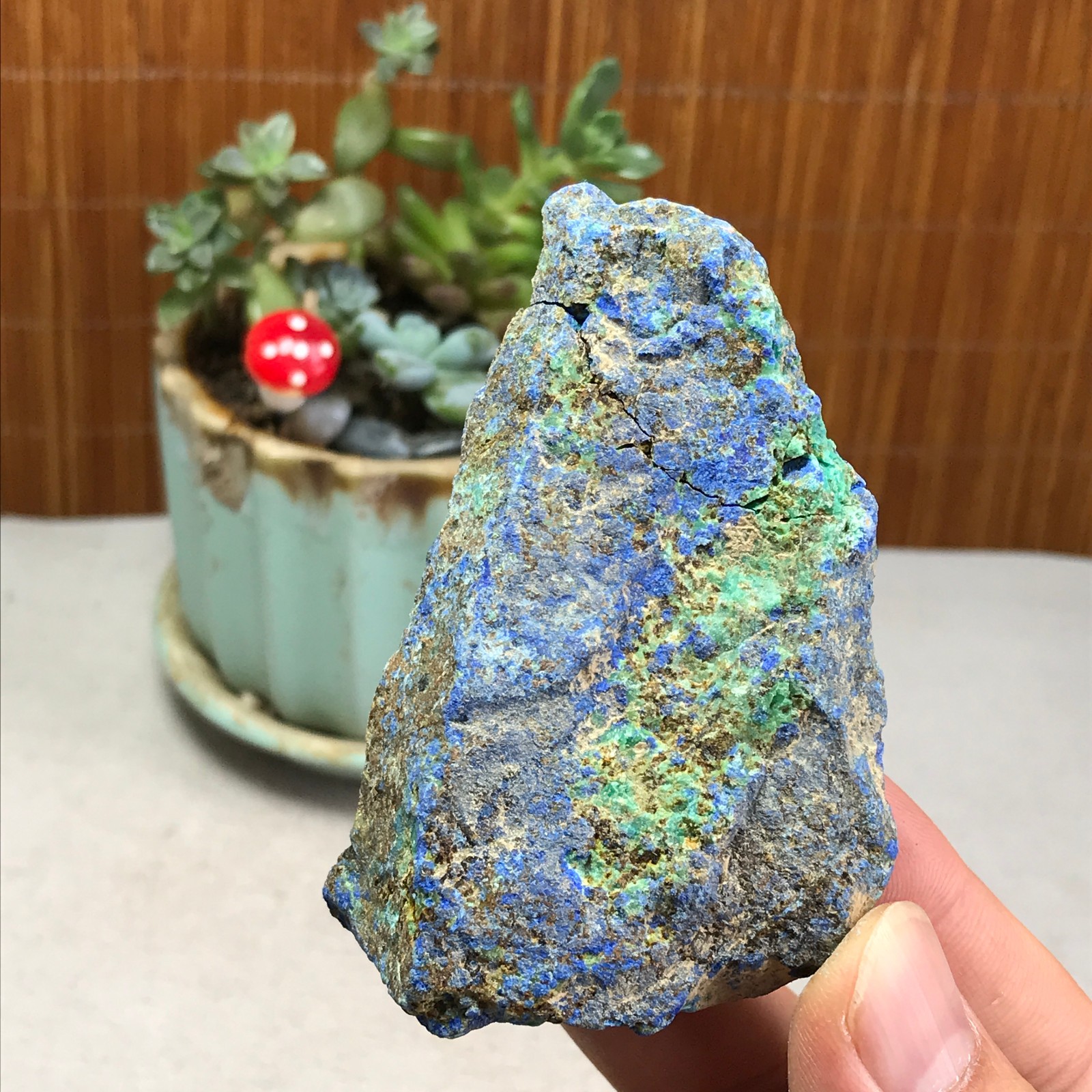 125g Natural Azurite/Malachite gemstone Rough original Crystal Specimen A5944