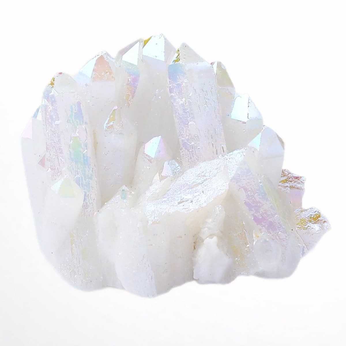 Angel Aura Quartz Crystal Cluster 1.1-1.8oz Titanium Coated Healing Crystal
