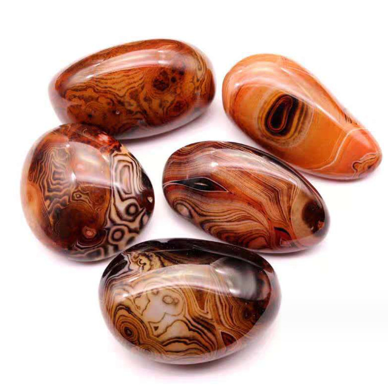 Agate Healing Stones Natural Palm Stone Energy Crystal 2-3cm, 3-4cm, 4-5cm