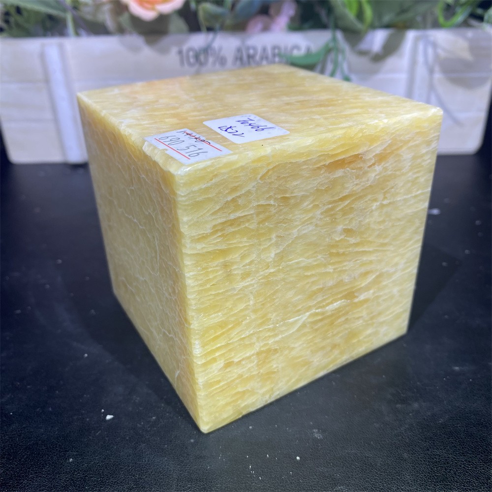 3.1LB 3.1″Natural A+Calcite Cube Statue Crystal Reiki Square Heal Table Decor
