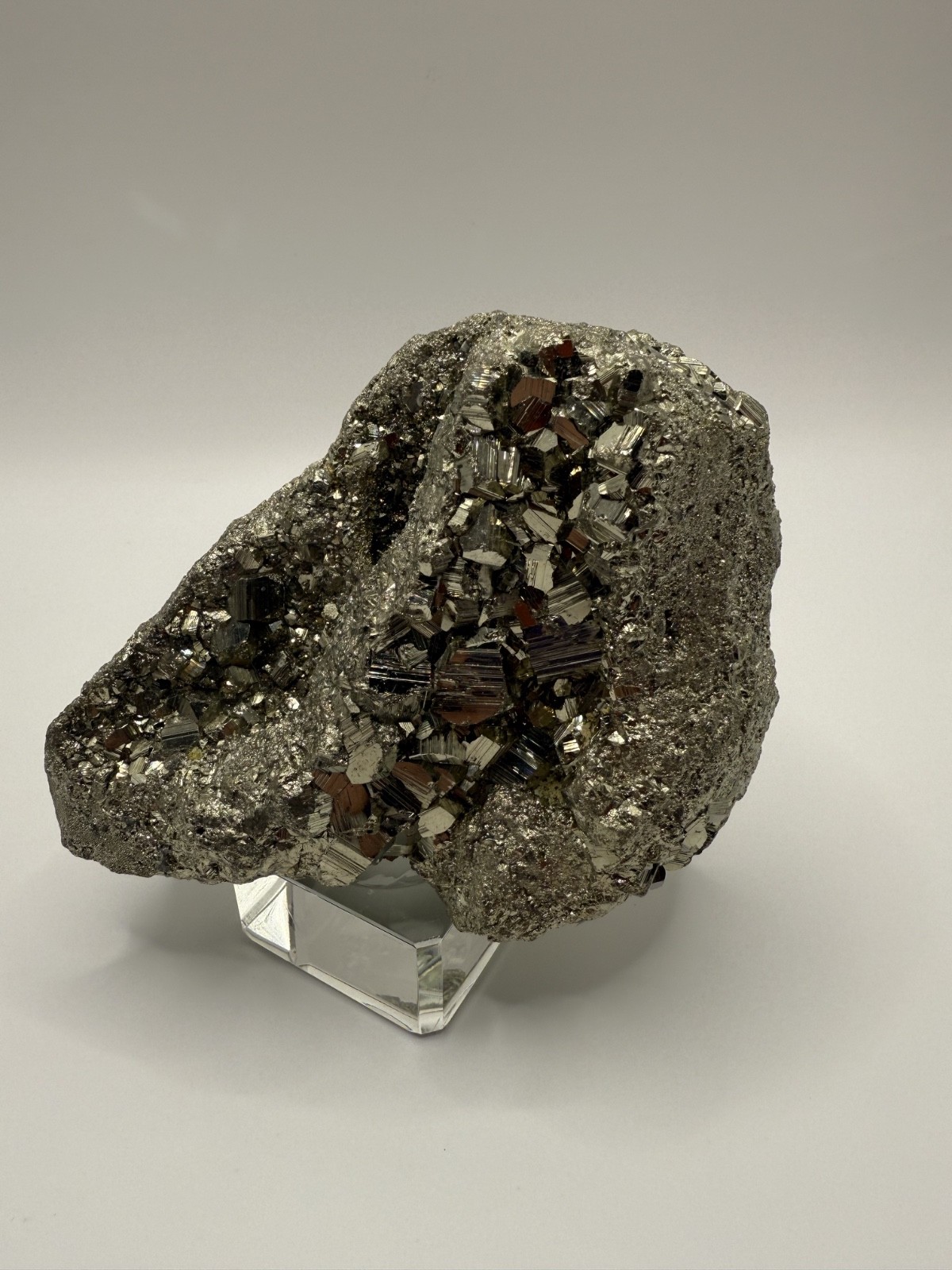 1lb 11.6 oz PERUVIAN PYRITE SPECIMEN 4”X3”X2”