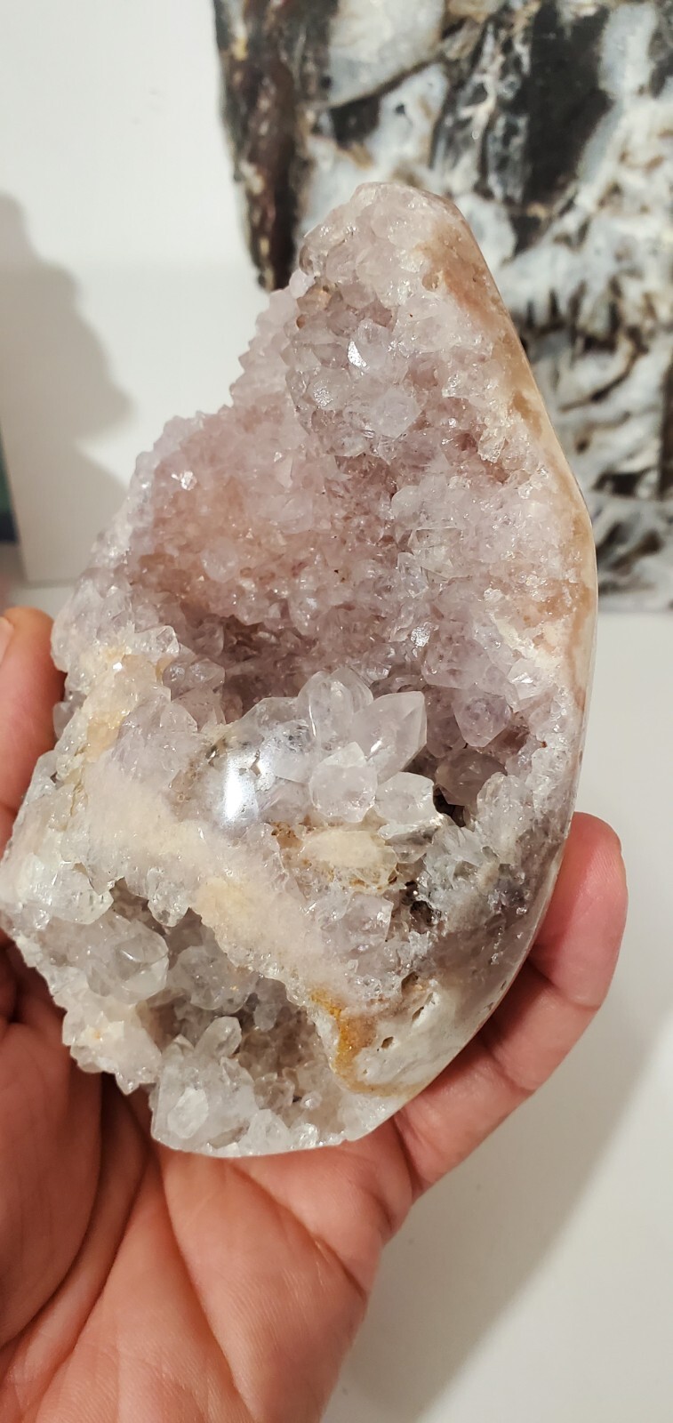 Pink Amethyst Cluster Freeform Geode 408g