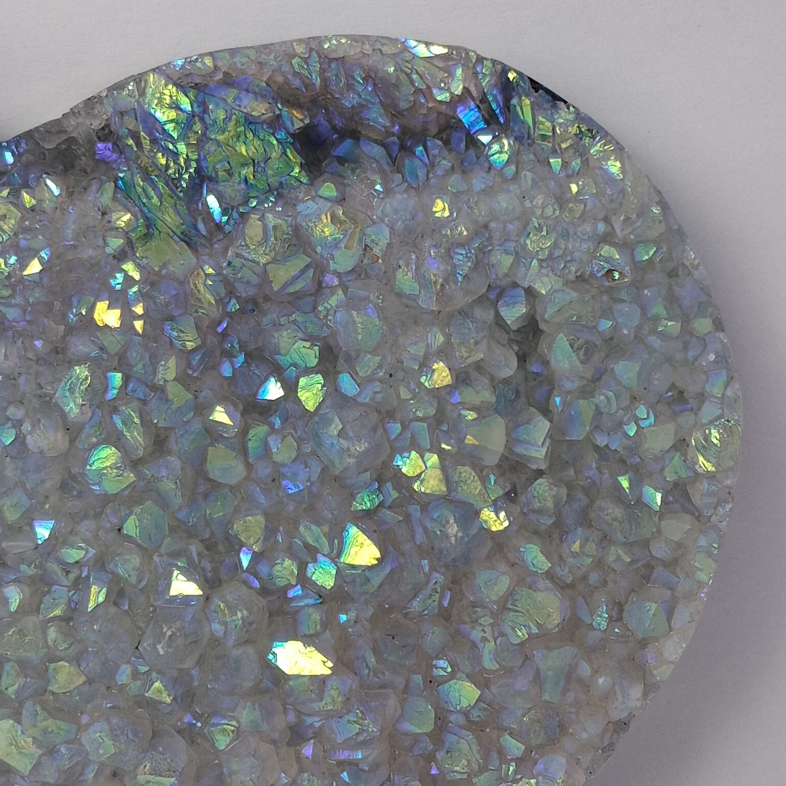 Heart Shaped Angel Aura Quartz Crystal Cluster Natural Rock 7 x 6 in