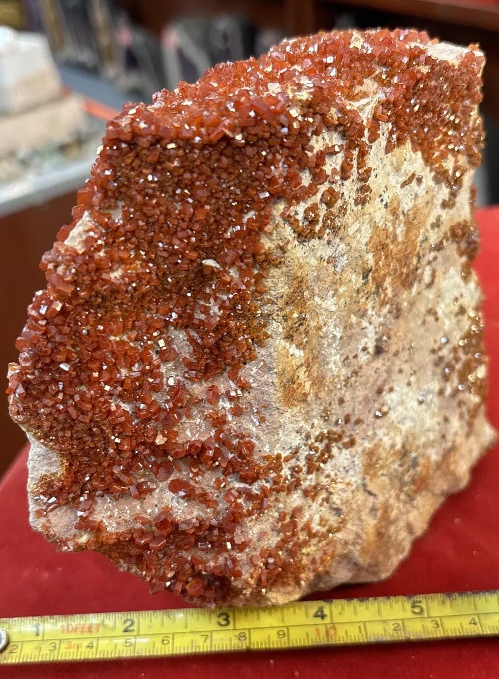 1706 Grams Vanadinite Crystals Cluster Mineral Specimen 5” X 5 1/2” X 3”