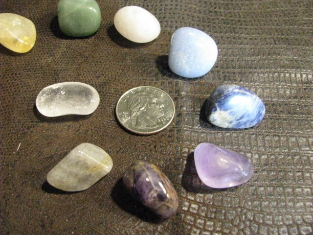 *YOU PICK *15 CHOICES* NATURAL MEDIUM TUMBLE STONES BY THE ROCK 7 Chakra Healing