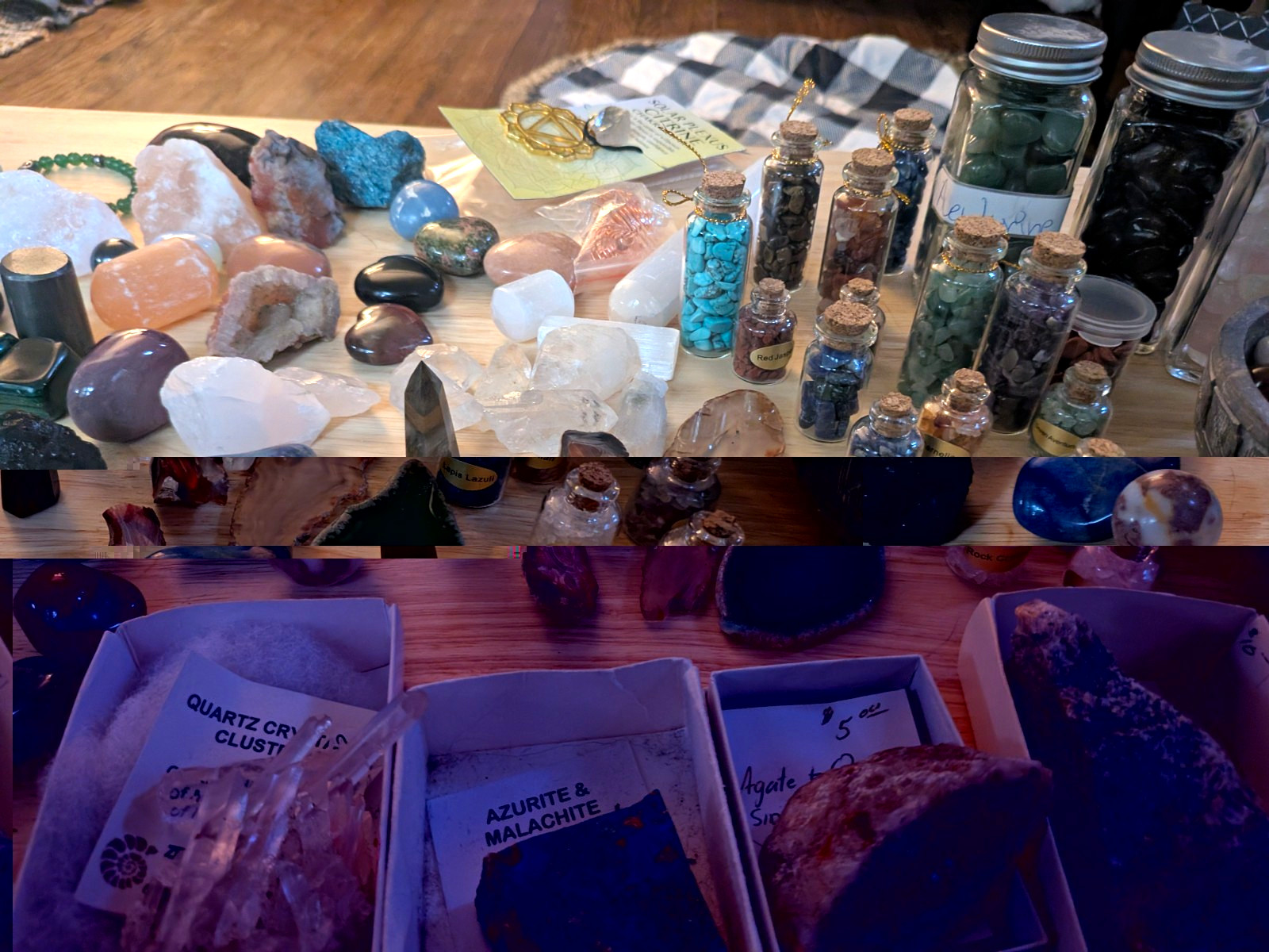 Mixed Mineral & Crystal Lot w/ Tumbled Stones, Points, Clusters