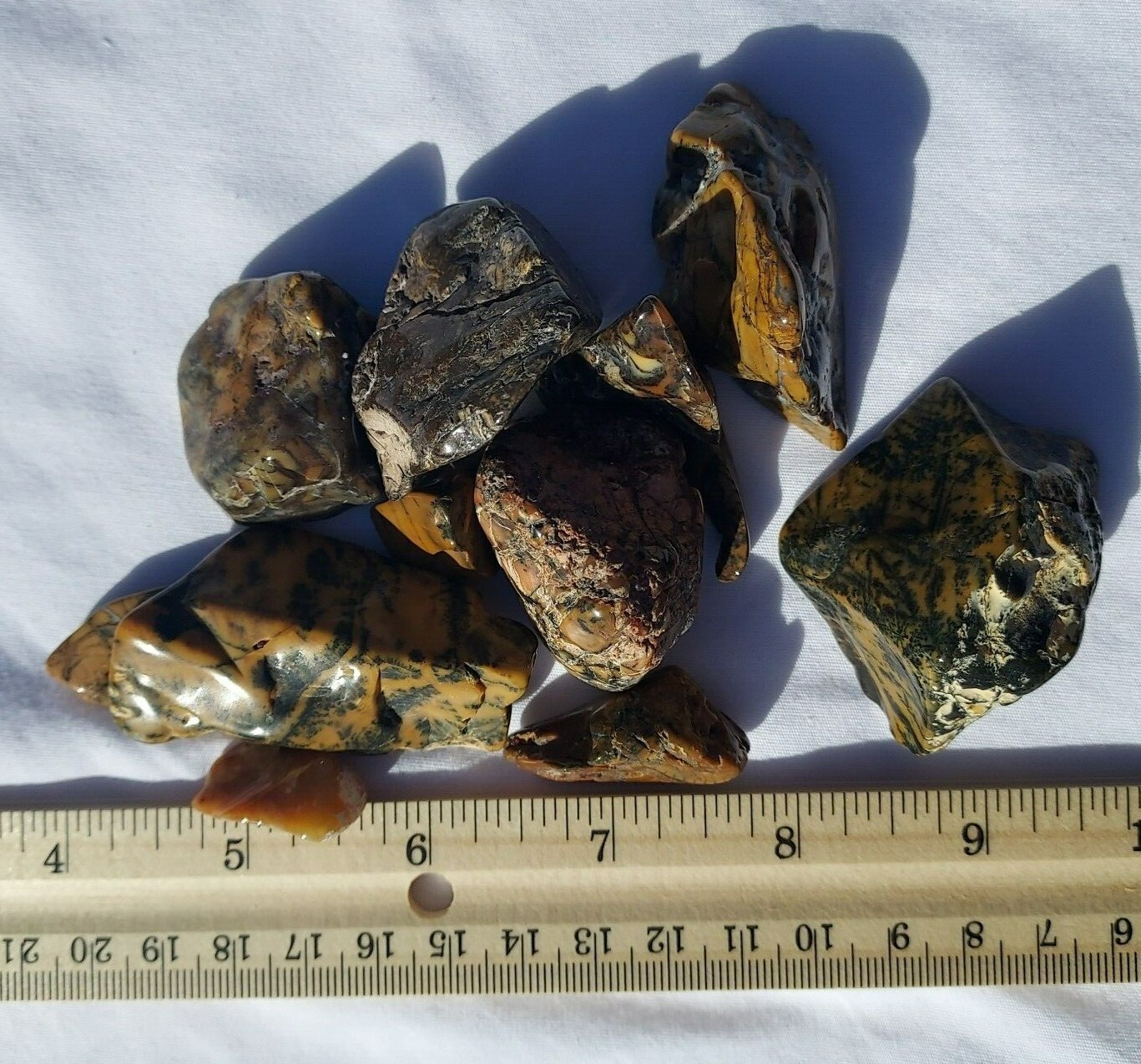 Utah Yellow Feather Jasper Tumbled Stones – Tumbled Gemstones Bulk