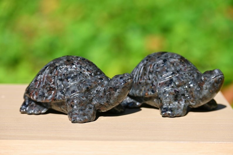 3.8″ Natural Yooperlite Tortoise Carved Reiki Healing Decor crystal Gift 1pc